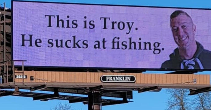 Minnesota Man Buys Billboard Space To Prank His Fishing Buddy