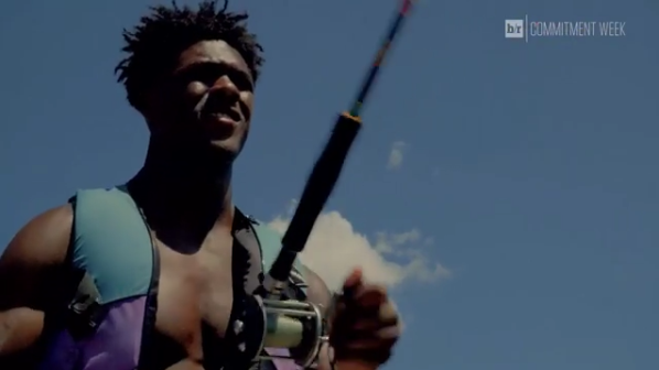 High School Athlete Reels In Mascot To Reveal Scholarship Commitment