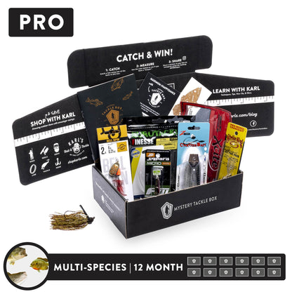 carls myster tackle box regular vs pro Fishing Subscription Box - Mystery Tackle Box | Pro Selected Fishing Gear Including Lures, Tackle and Limited Edition Decals