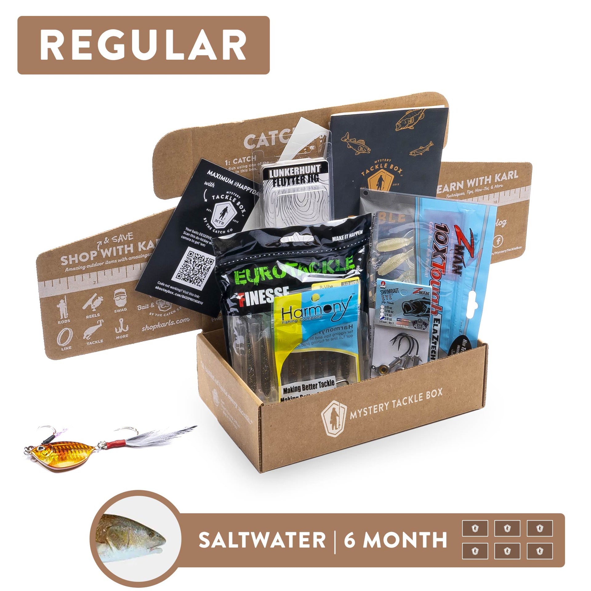 coastal saltwater fishing box Mystery Tackle | Subscription Box - Inshore Saltwater Fishing Lures & Gear | Pro-Selected Tackle The Acclimation Box: Can waverunner fishing accessories Each box delivers 6–8 Color:Midnight Camo