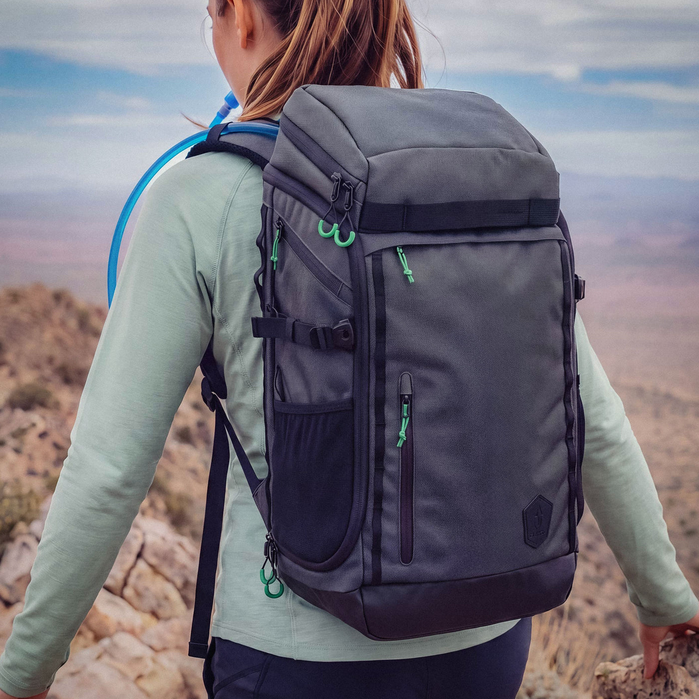 Charcoal Gray Lifestyle AnglerPack Hiking
