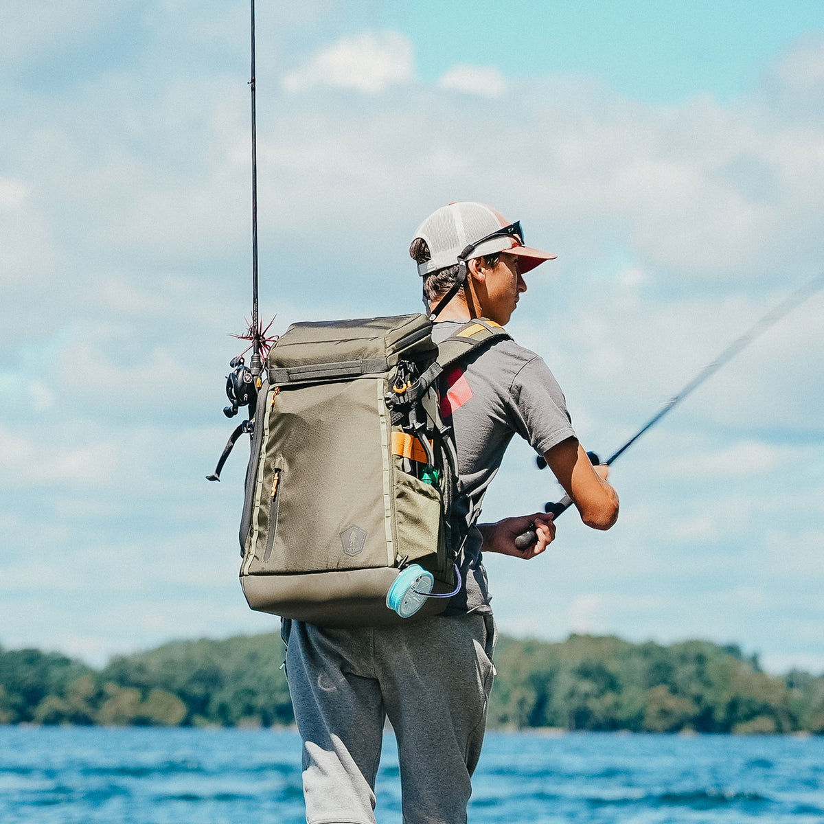 OD Green Lifestyle AnglerPack on Vegas Bank Fishing
