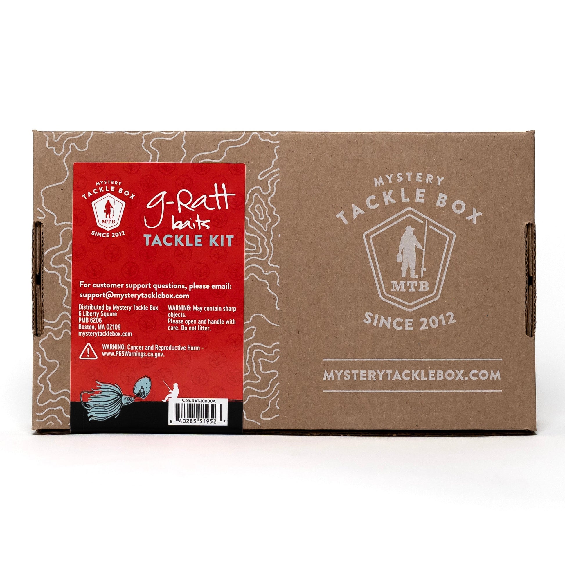 Mystery Tackle Box tackle kit packaging on a white background