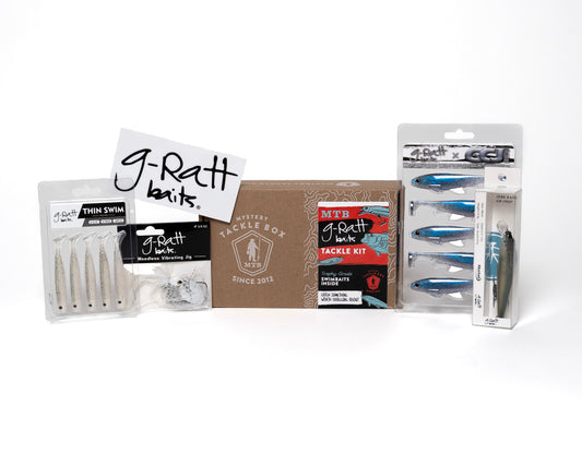 G-Ratt Baits tackle kit with packaging on a white background
