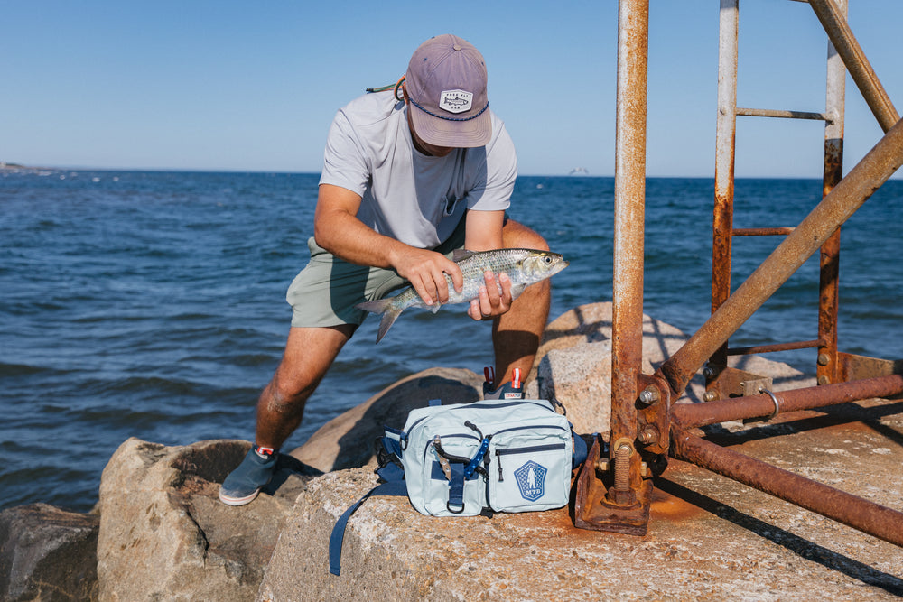 Marine bag loaded with saltwater lures
