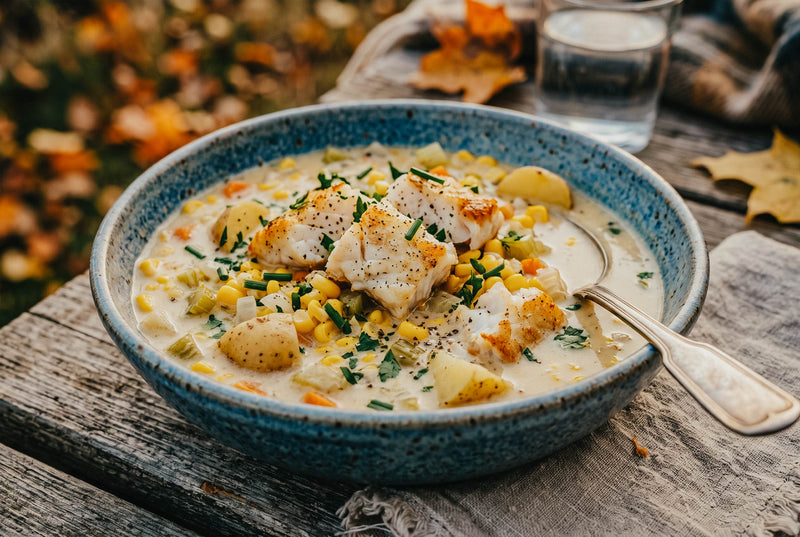 Walleye and Sweet Corn Chowder