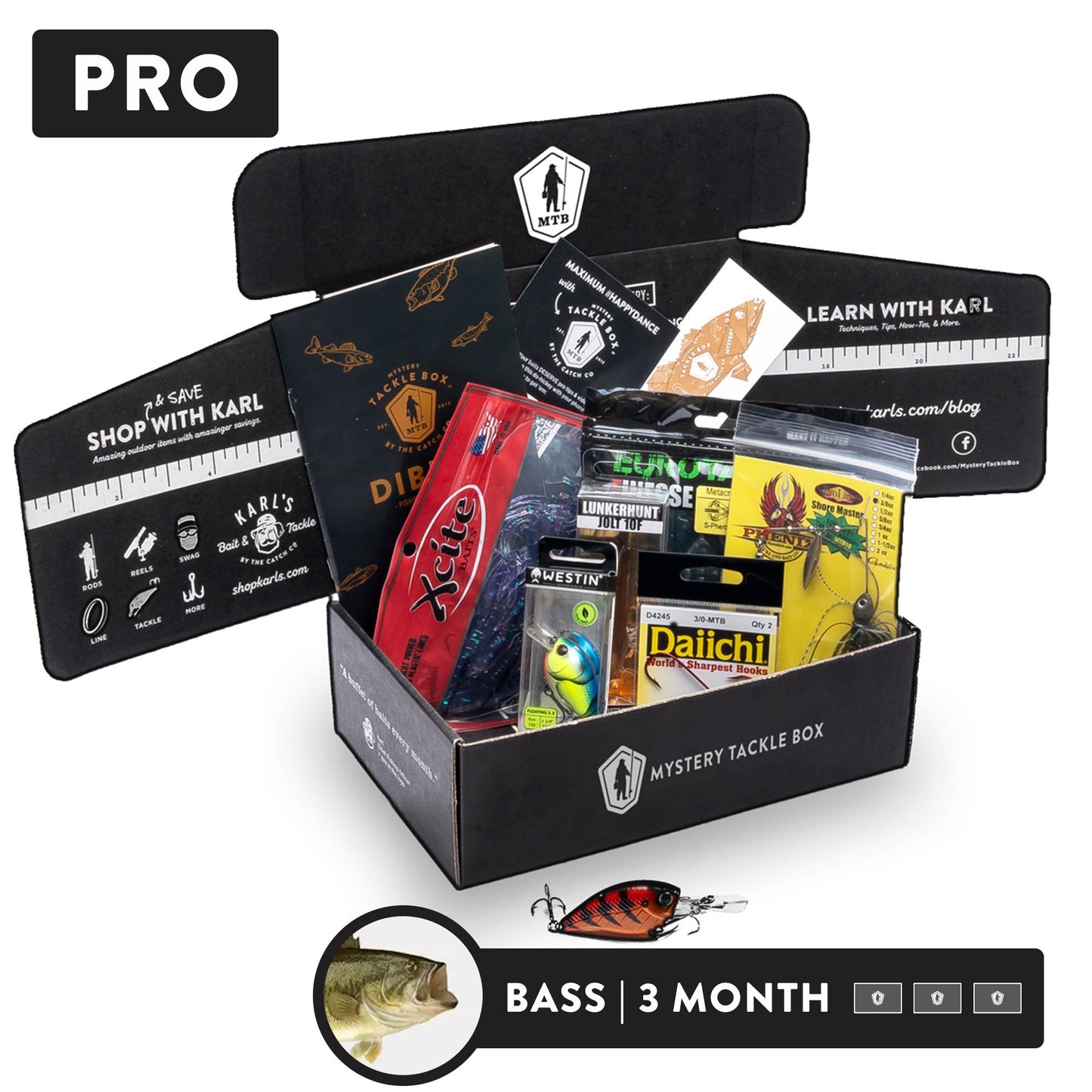 Bass Tackle Box Subscription - Mystery Tackle Box | Pro-Selected Fishing Lure & Bait Box