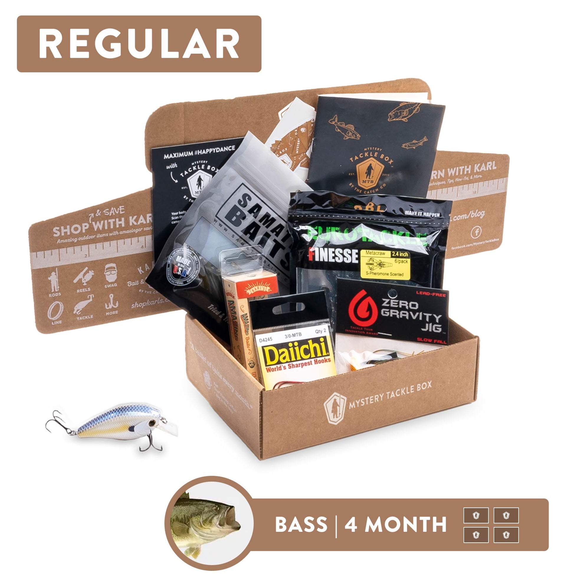 best month to month fishing box Subscription 4 Plan 8 premium items worth $40 Bass Fishing Best Monthly Fishing